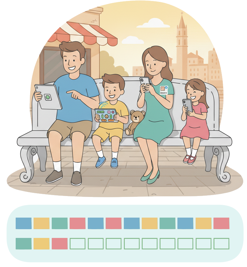 Family enjoying vacation together - Tribies tribe